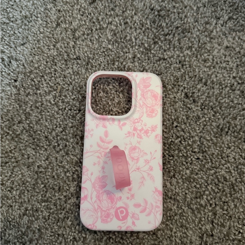 Loopy Floral Pink Phone Case iphone 14 pro